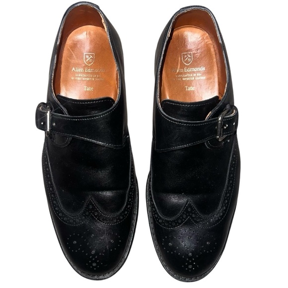 EUC Allen Edmonds Men’s Black Tate Leather Monk Strap Oxfords Dress Shoes Size 8 main image 7